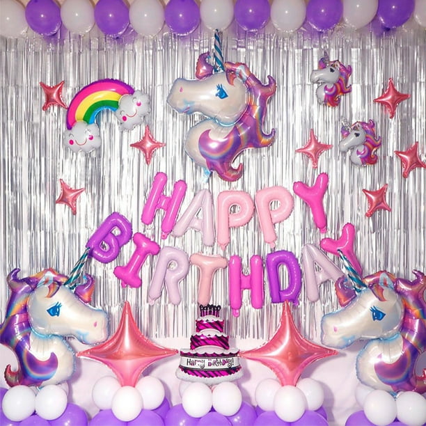 Unicorn 14" Foil Mylar Balloon Birthday Party Decor 